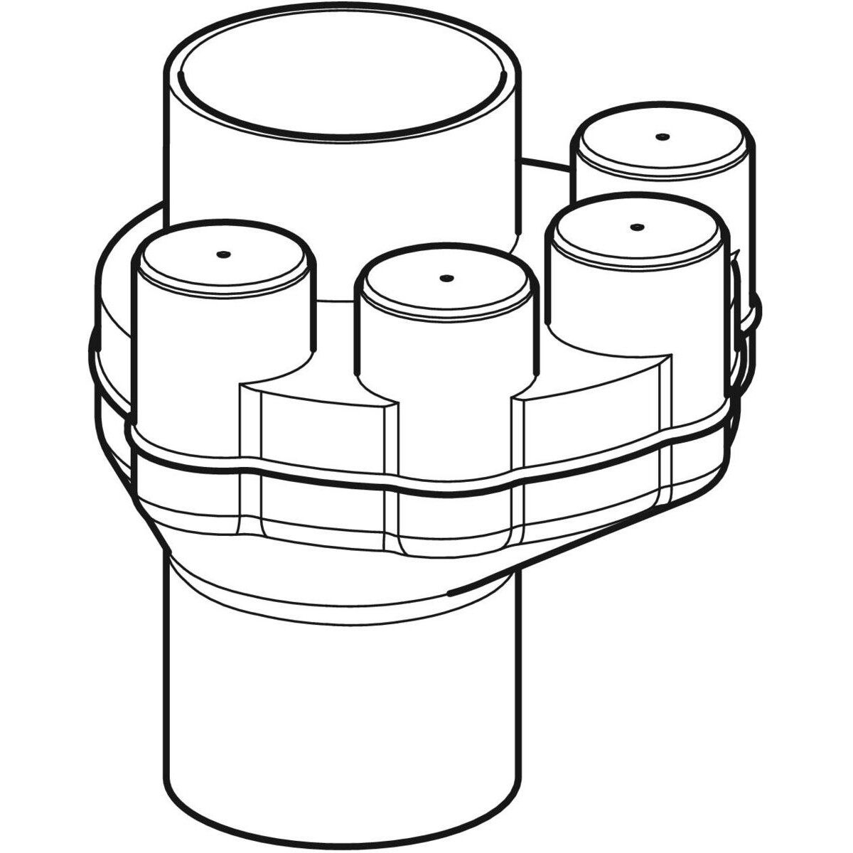 Collecteur d'eaux usées Geberit PEHD : d=110mm, d1=56mm
