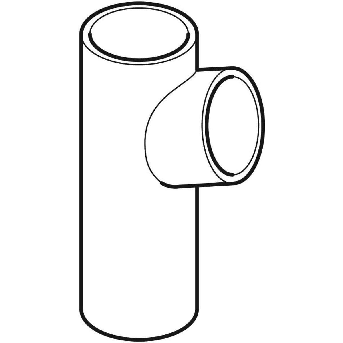 Embranchement 88.5° (T) Geberit PEHD : d=40mm, d1=40mm