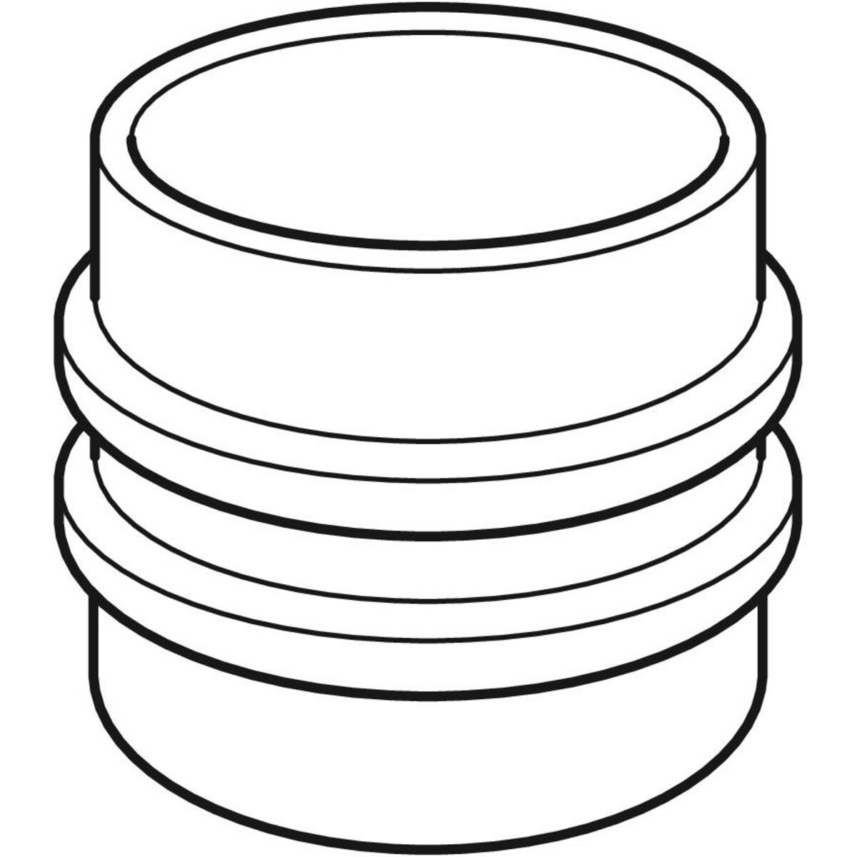 Collerette double Geberit PEHD : d=200mm