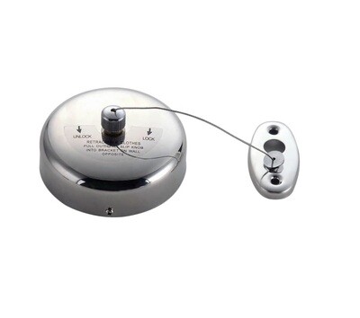 Corde à linge rétractable en acier inoxydable Nofer Classic en chromé brillant