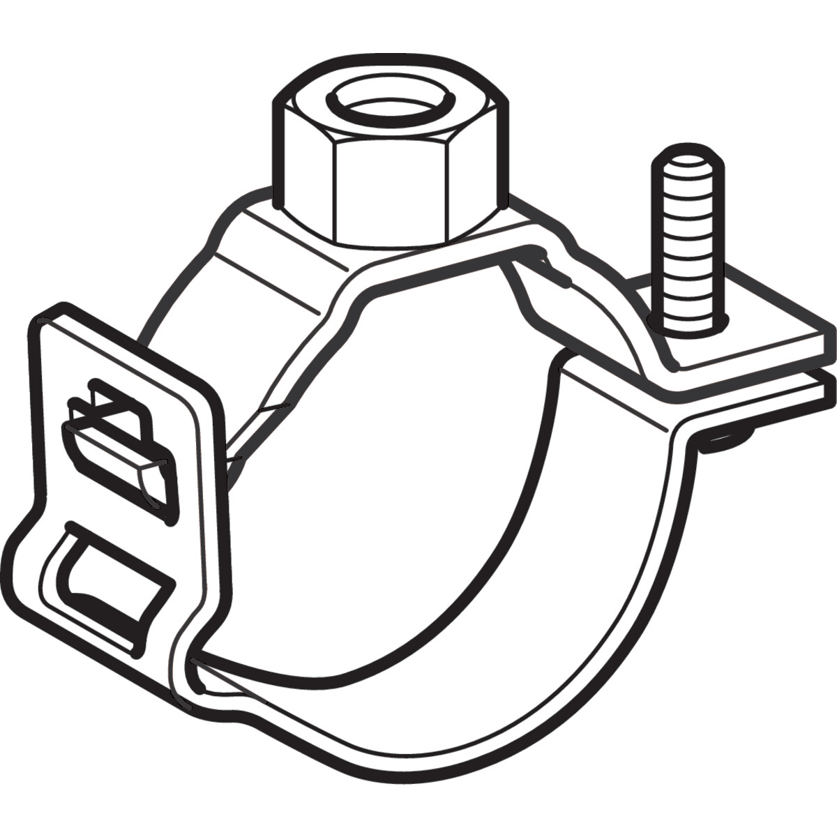 Collier Geberit avec manchon fileté M 10, adaptable : di=125mm, di1=133mm — vue 2