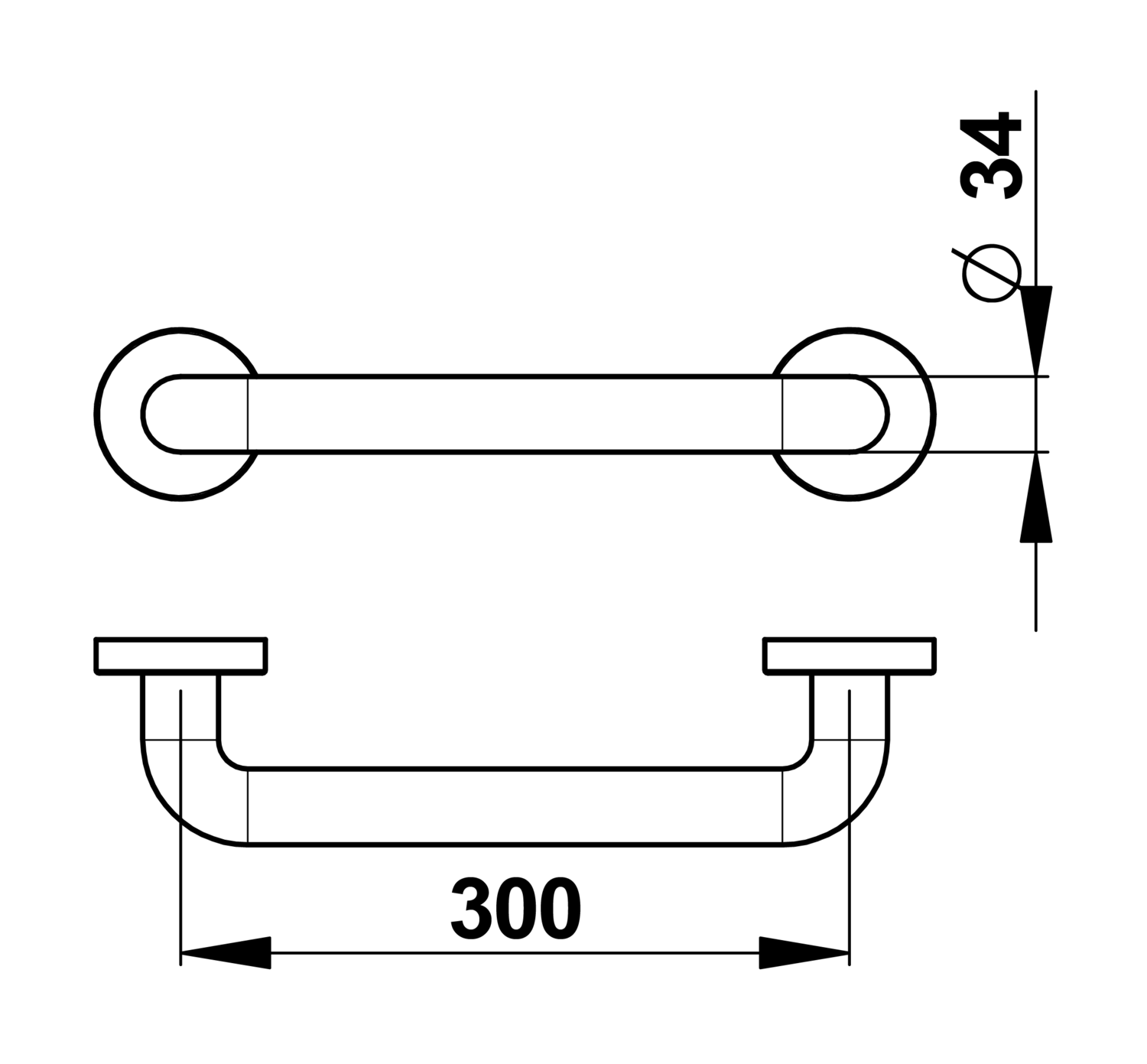 Barre d'appui et de maintien Presto 300 — vue 3