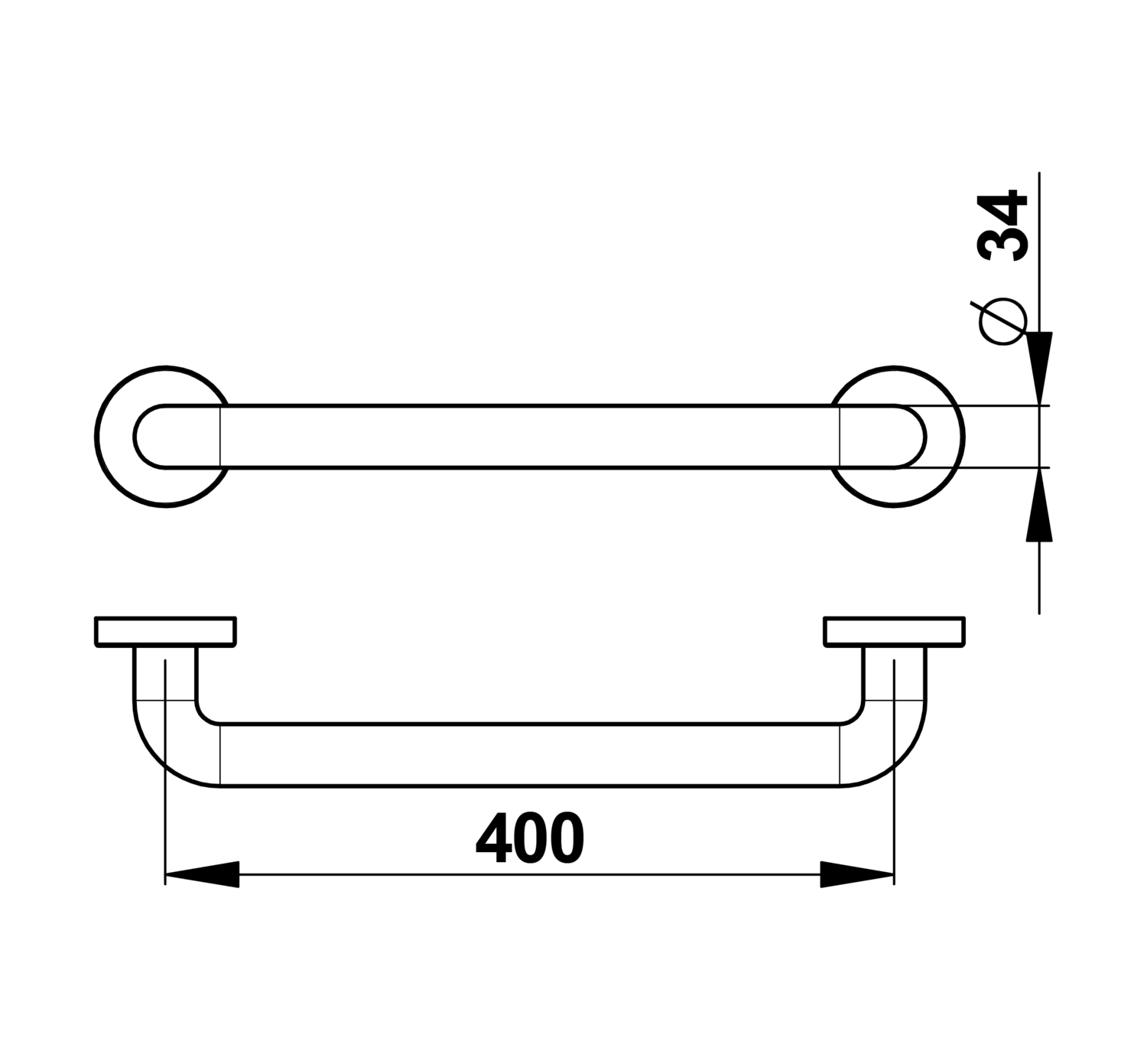 Barre d'appui et de maintien Presto 400 — vue 3