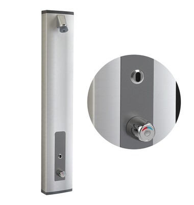 Panneau de douche Presto électronique thermostatique avec pile
