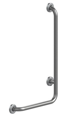 Barre d'appui coudée à 90°, modèle gauche Presto pour douche