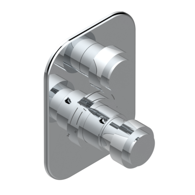 Set de finition THG pour douche thermostatique à encastrer avec un robinet d&#39;arrêt - Collection &quot;Diplomate&quot;