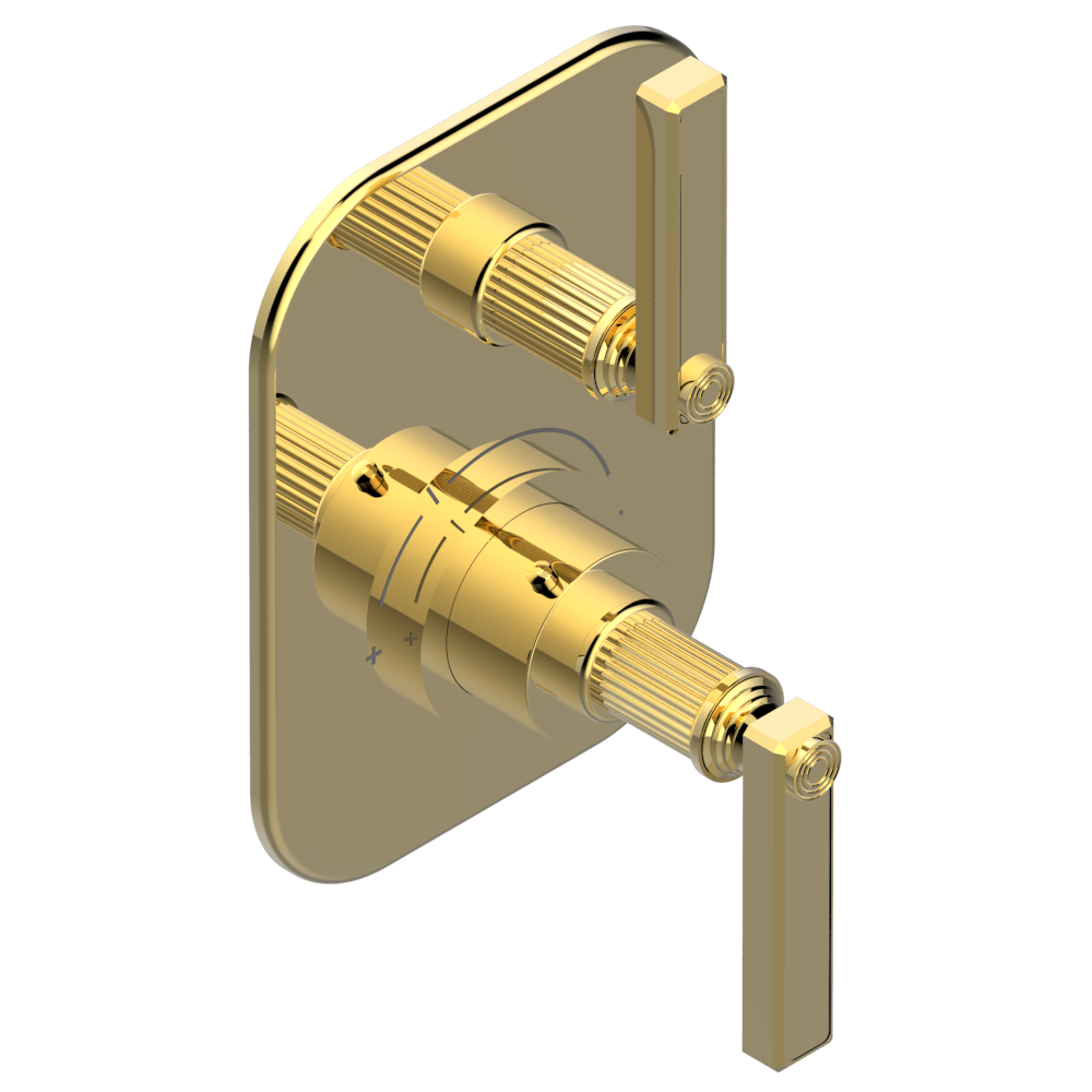 Set de finition THG pour douche thermostatique à encastrer avec robinet d'arrêt - Collection "Grand Central" — vue 3