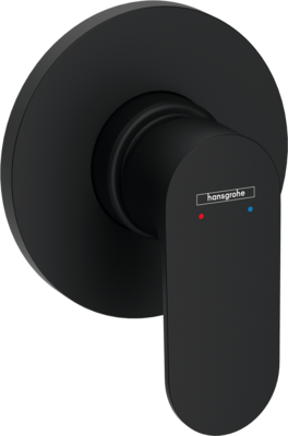 Set de finition pour mitigeur de douche encastré Hansgrohe Rebris S en noir mat