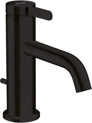 Mitigeur de lavabo AXOR One 70 avec tirette et vidage en noir mat