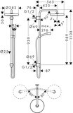 AXOR One Colonne de douche 280 1jet pour installation encastrée