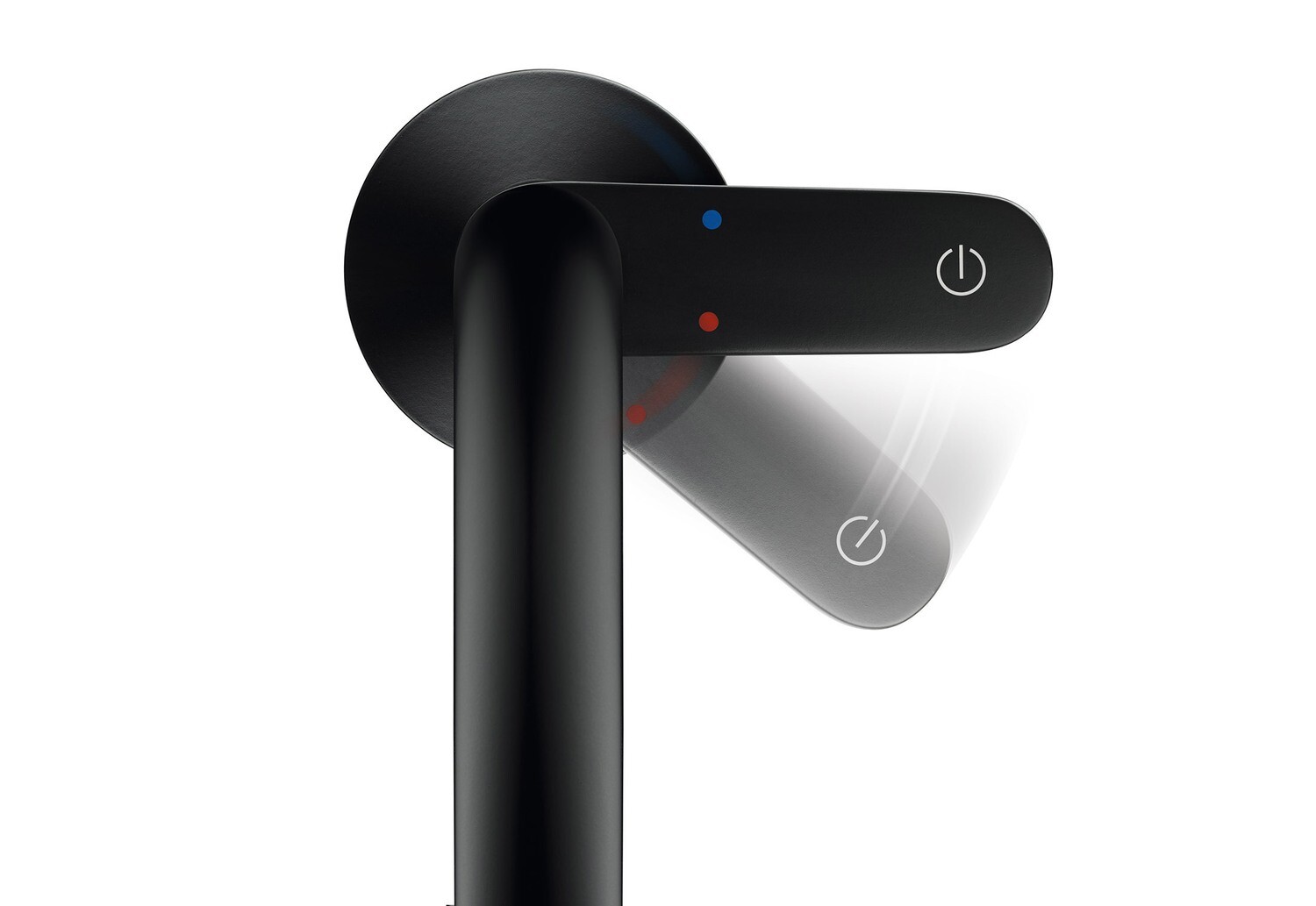 Mitigeur de lavabo AXOR One Select 170 avec bonde push-open en noir mat