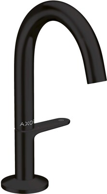 Mitigeur de lavabo AXOR One Select 140 avec bonde push-open en noir mat