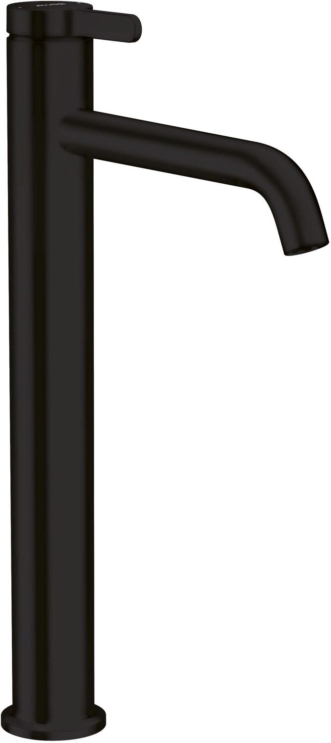 Mitigeur de lavabo AXOR One 260 avec manette et vidage en noir mat