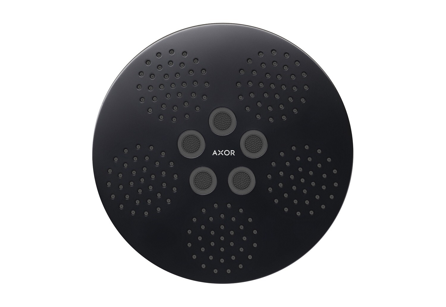 Douche de tête AXOR One 280 avec raccordement au plafond 100 mm en noir mat — vue 2