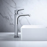 AXOR Citterio E Mitigeur de lavabo 250 surélevé avec poignée à levier pour vasque libre, bonde à écoulement libre