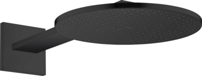 Douche de tête Axor ShowerSolutions 300 1 jet avec bras de douche 450 mm en noir mat