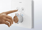 ShowerSelect Glass Set de finition en verre pour mitigeur thermostatique encastré avec 2 fonctions