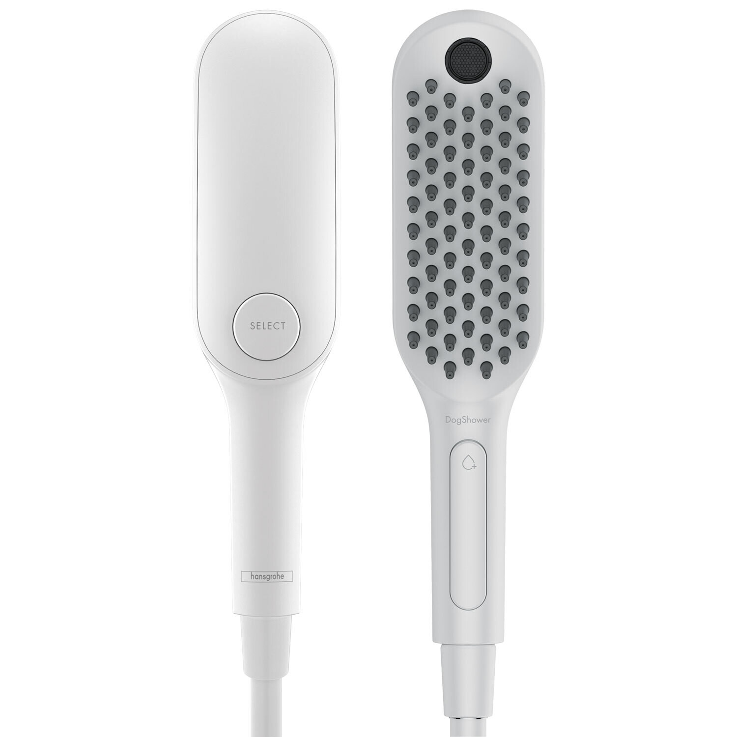 Douchette à main pour chien Hansgrohe 150 3 jets en blanc mat