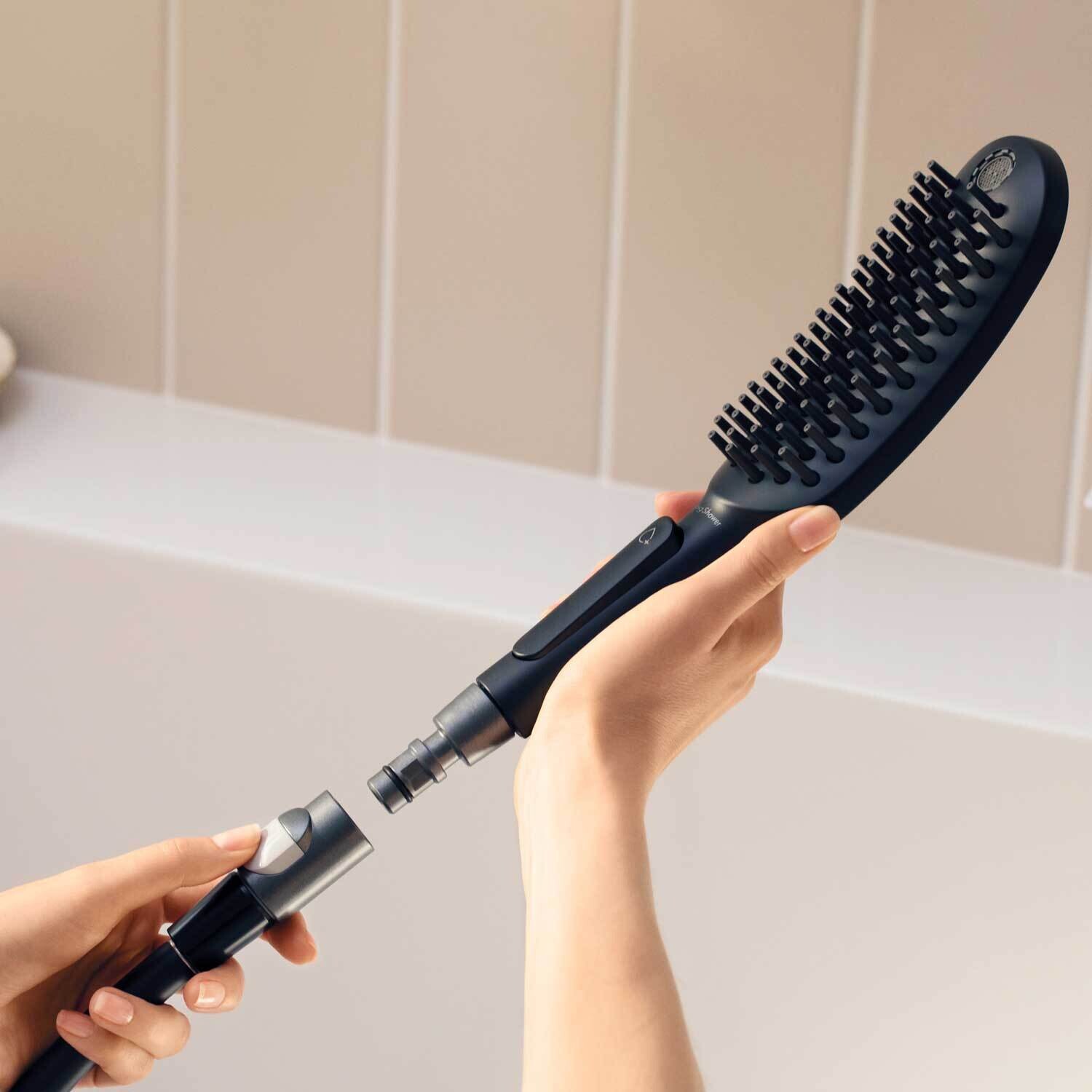 Douchette à main pour chien Hansgrohe 150 3 jets en noir mat