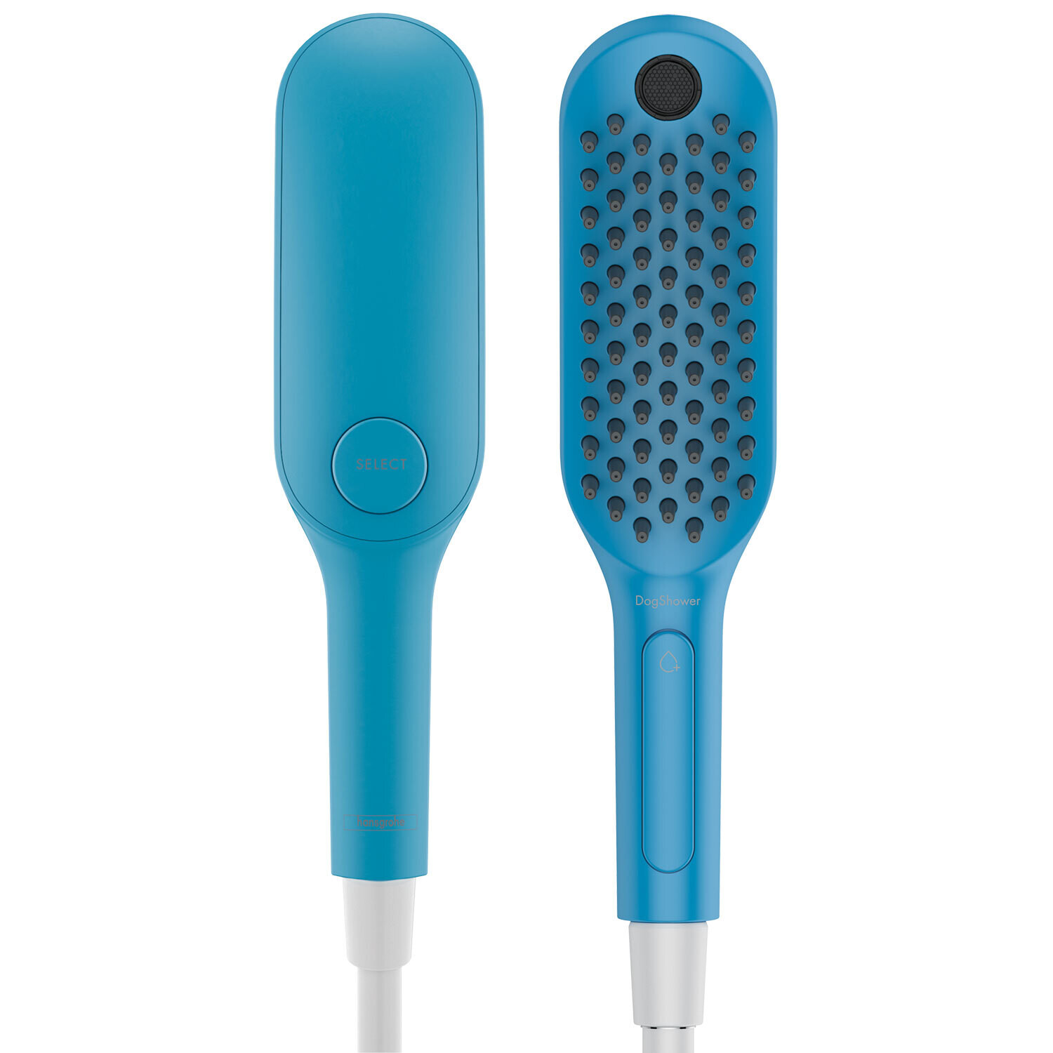 Douchette à main pour chien Hansgrohe 150 3 jets en bleu pétrole