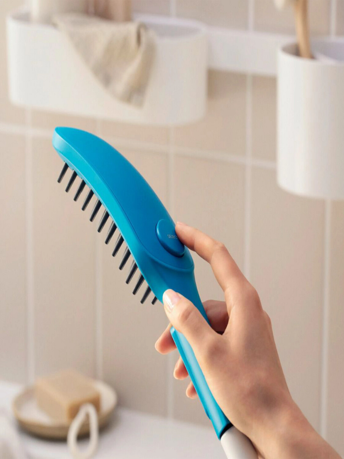 Douchette à main pour chien Hansgrohe 150 3 jets en bleu pétrole — vue 5