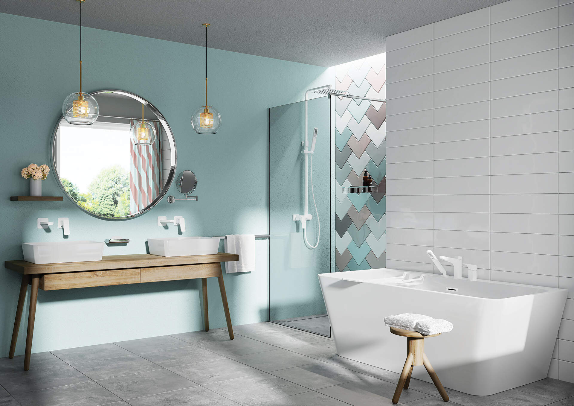Baignoire rectangulaire en acrylique Deante Hiacynt PureOne - 170 x 80 cm - vue 8