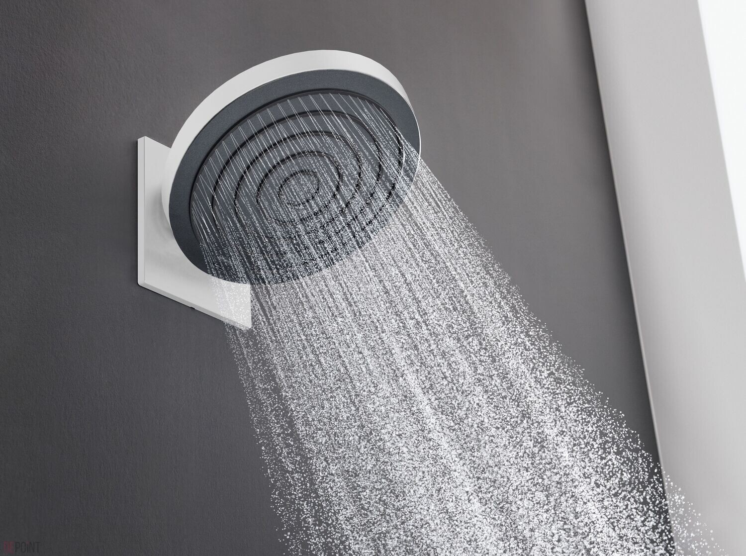 Douche de tête Hansgrohe Pulsify S 260 2 jets avec raccord mural en blanc mat