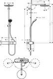 Pulsify S Colonne de douche 260 1jet avec mitigeur thermostatique ShowerTablet Select 400