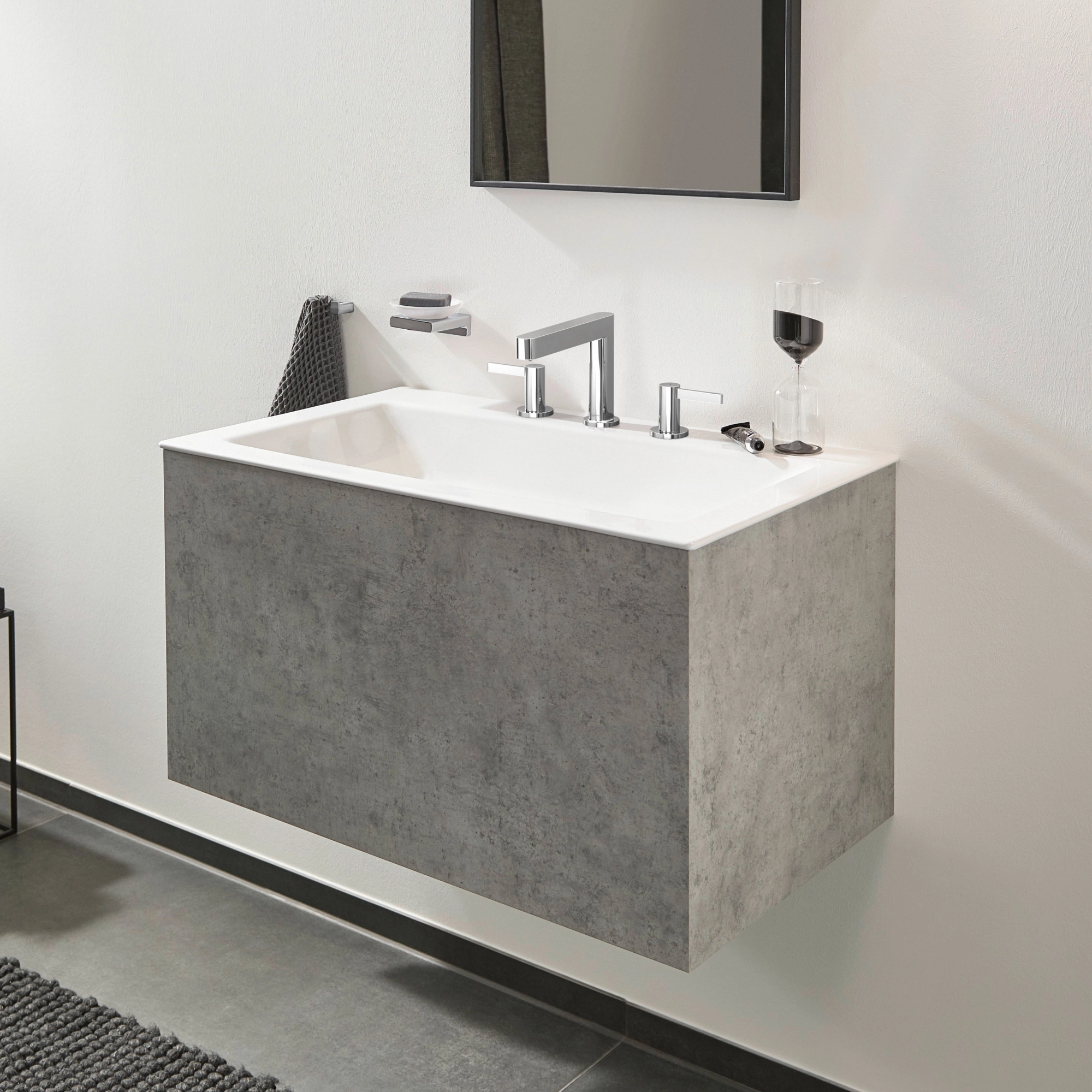 Mélangeur de lavabo 3 trous Hansgrohe Finoris 110 avec bonde push-open - vue 2