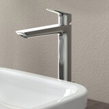 Logis Q Mitigeur de lavabo 240 Fine avec tirette et vidage