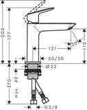 Logis Q Mitigeur de lavabo 110 Fine bonde Push‑Open