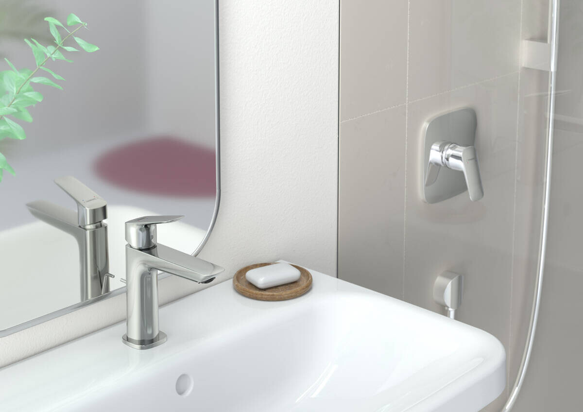 Mitigeur de lavabo Hansgrohe Logis Fine 110 avec bonde push-open — vue 3