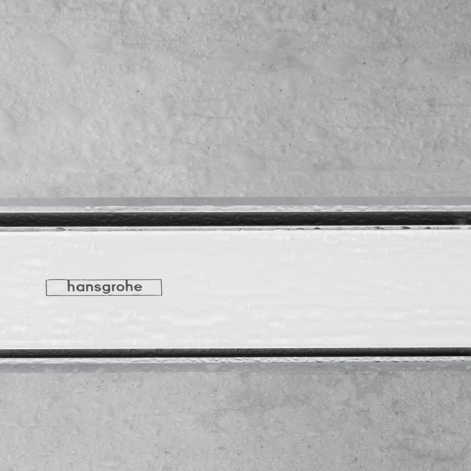 Set de finition Hansgrohe RainDrain Match 700 mm avec cadre réglable en blanc