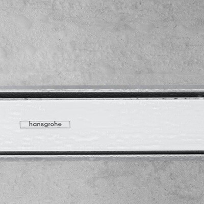 Set de finition Hansgrohe RainDrain Match 700 mm avec cadre réglable en blanc