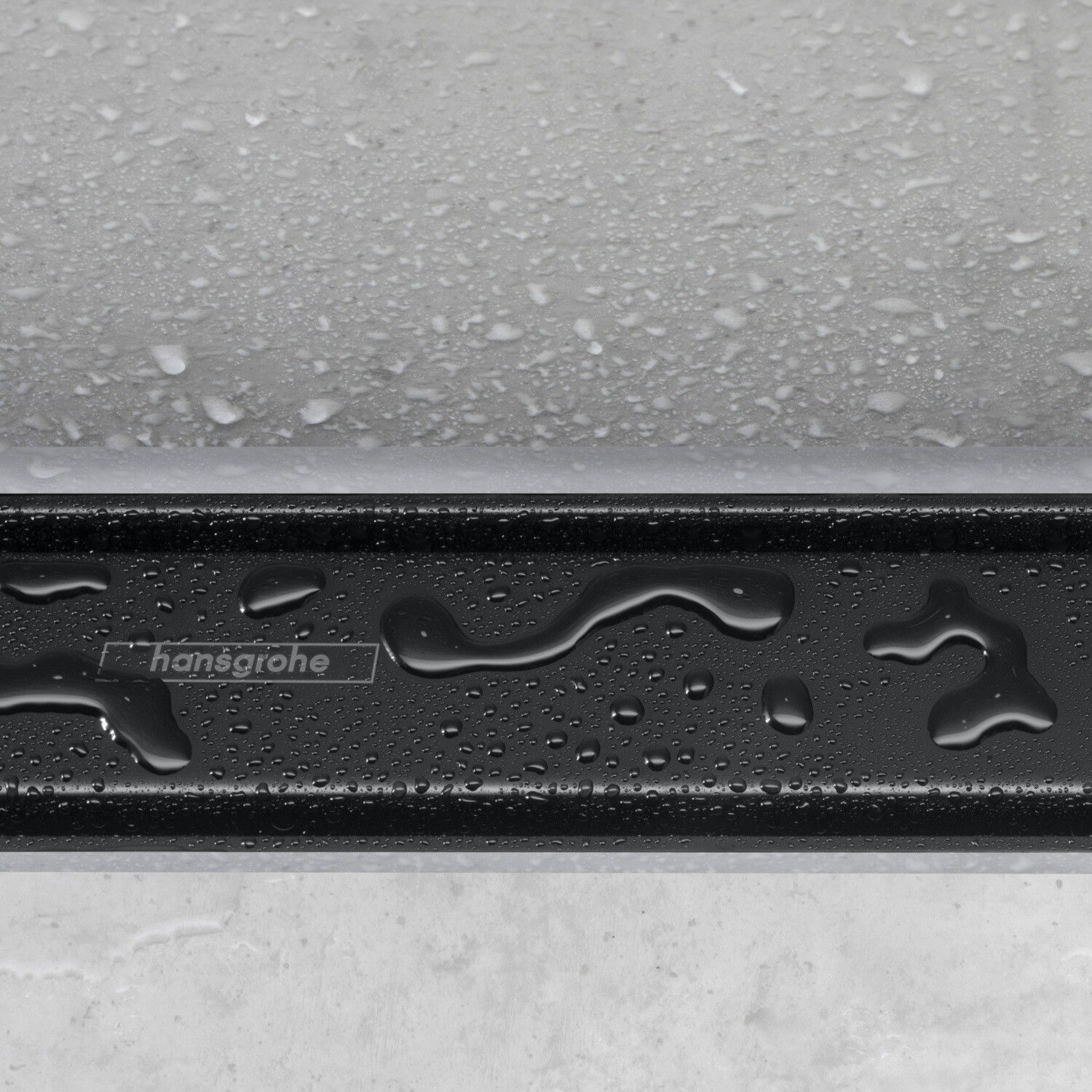 Set de finition Hansgrohe RainDrain Match 700 mm avec cadre réglable en noir mat — vue 3