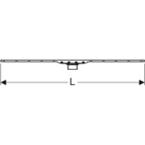 Set de finition Geberit CleanLine60 - Métal brossé - Longueur 30 - 130 cm
