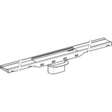 Set de finition Geberit CleanLine60 - Métal brossé - Longueur 30 - 130 cm