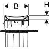 Set de finition Geberit CleanLine60 - Métal brossé - Longueur 30 - 130 cm