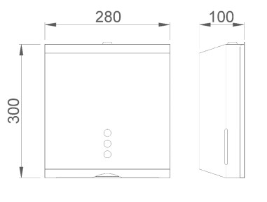 Distributeur de papier essuie-mains Nofer Tissu en chromé satiné — vue 4