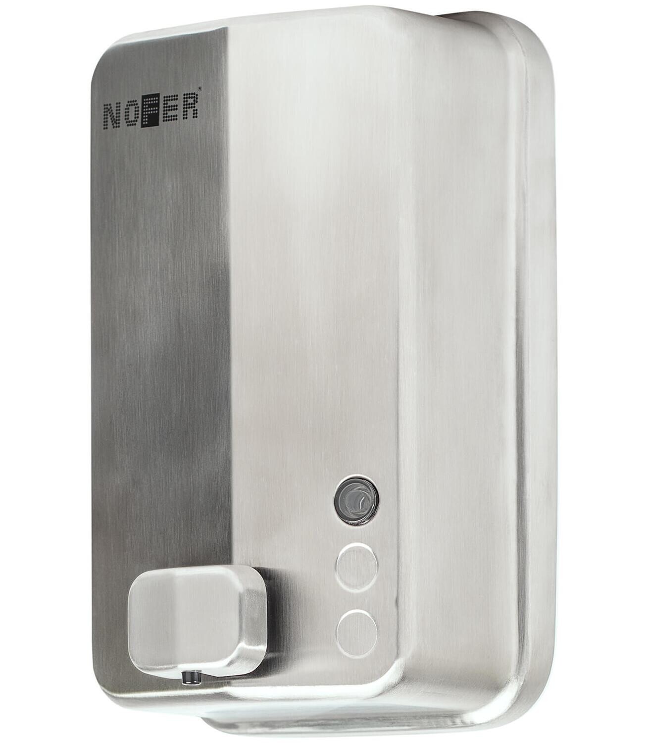 Distributeur de savon liquide Nofer Inox Evo en chromé satiné