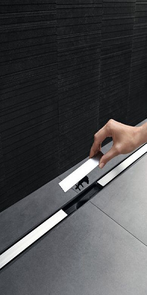 Set de finition Geberit CleanLine60 - Métal brossé - Longueur 30 - 130 cm