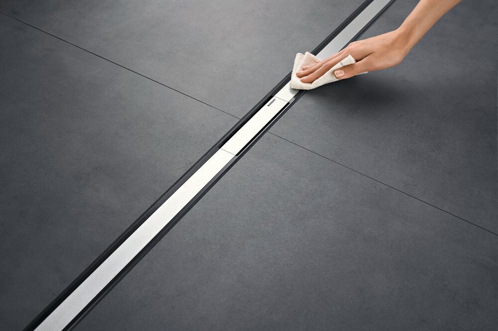 Set de finition Geberit CleanLine60 - Métal brossé - Longueur 30 - 90 cm