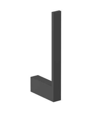 Porte-rouleau Nofer Corinto en noir mat