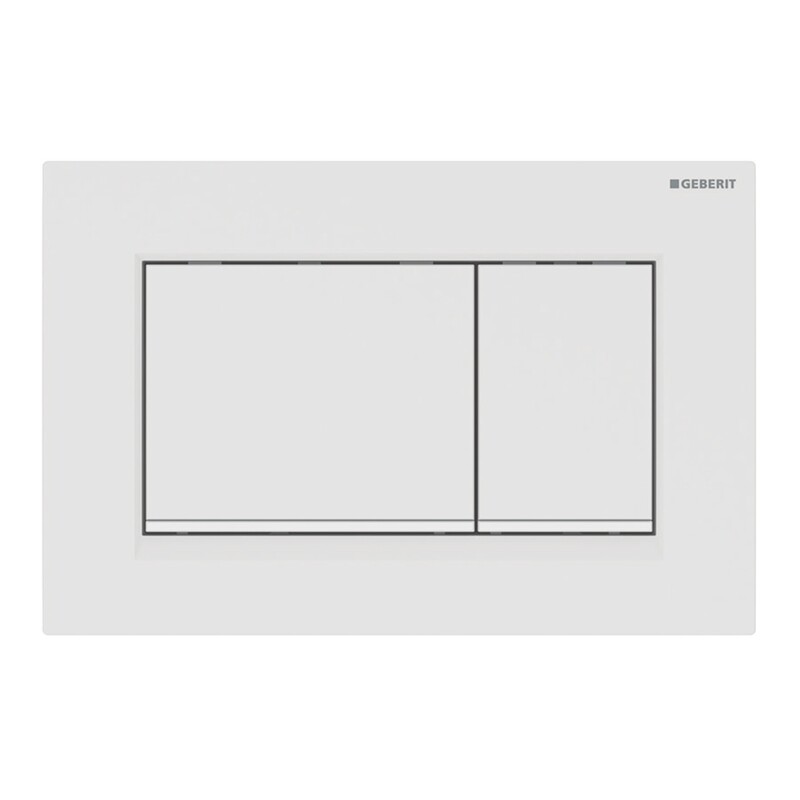 Plaque de déclenchement Geberit Sigma30 / Blanc mat laqué - bandes design : blanc