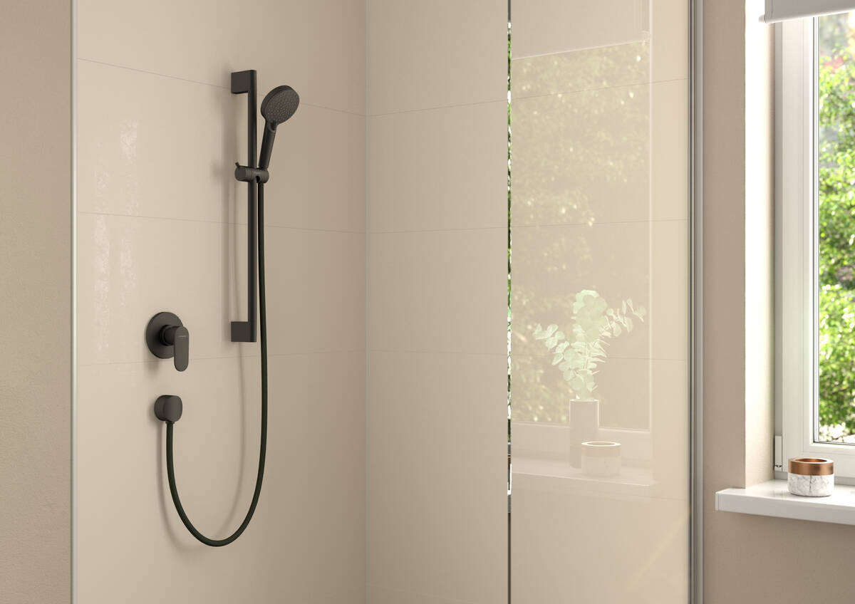 Coude de raccordement Hansgrohe FixFit S en noir mat - vue 3