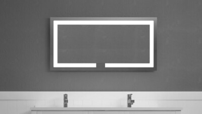 LED Bathroom Mirror SBA Sirius Series (80 to 100 cm) x 60 cm with Sandblasting