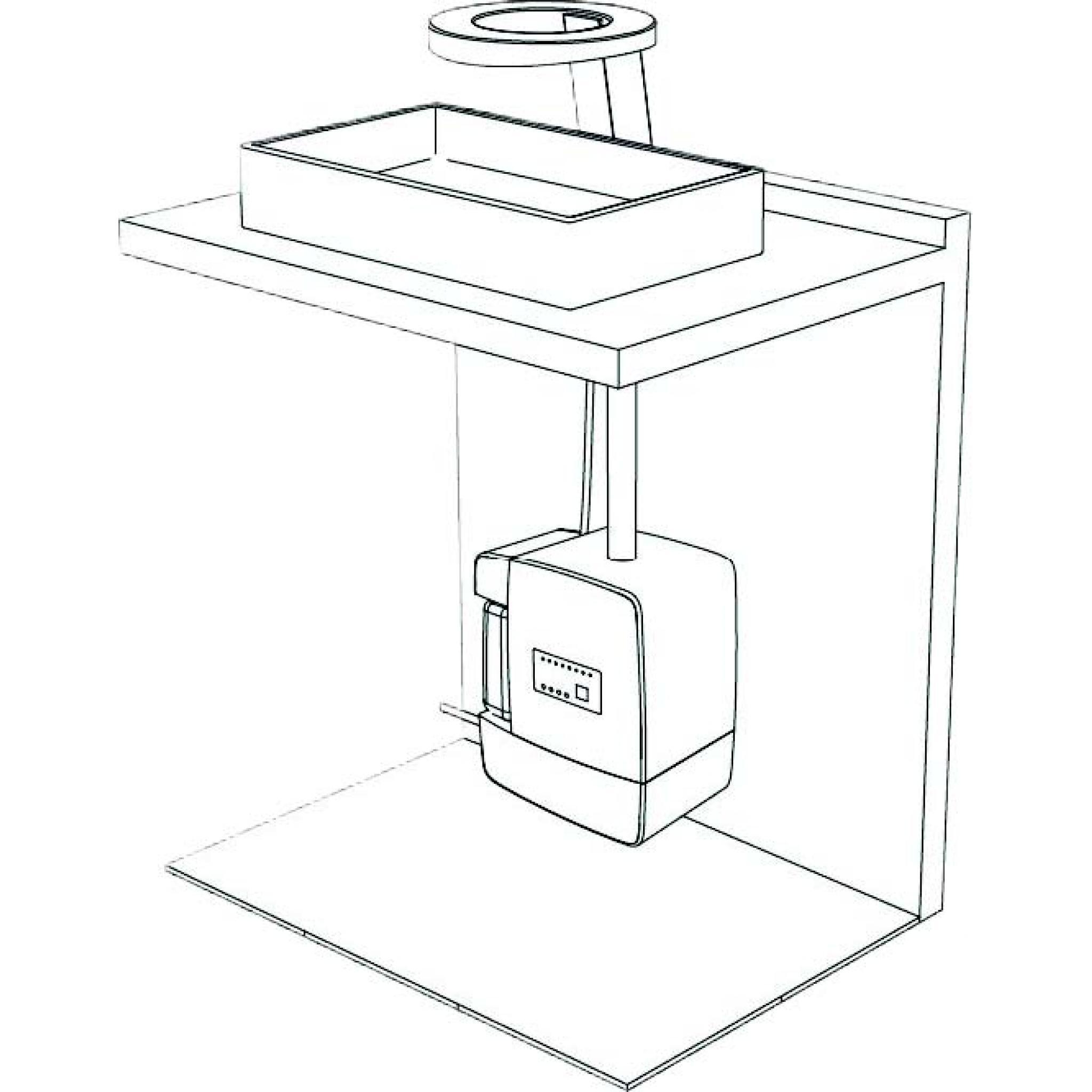 Ensemble compact  avec sèche-mains, distributeur de savon et robinet design Nofer en noir mat - vue 5