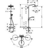 Croma Select S Colonne de douche 280 1jet avec mitigeur mécanique