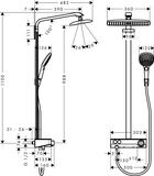 Raindance E Colonne de douche 360 1jet avec mitigeur thermostatique ShowerTablet Select 300
