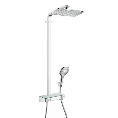 Colonne de douche Showerpipe Hansgrohe Raindance E 360 1 jet avec mitigeur thermostatique ShowerTablet Select 300